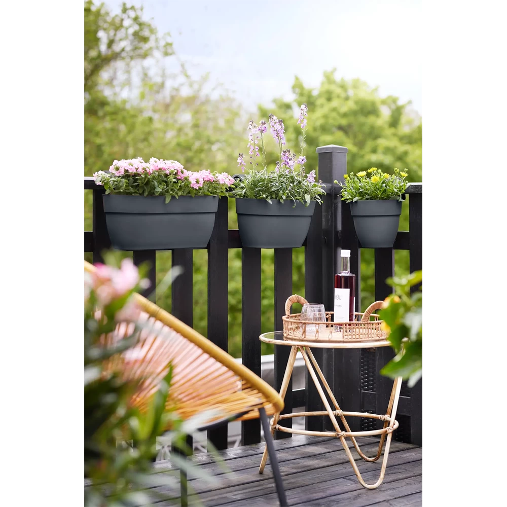 Elho Balkonbak Vibia Campana Easy Hanger Medium - Antraciet - Afbeelding 5