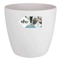 Bloempot Elho Brussels Rond 35cm - Met Wielen - Wit -Huisdecoratie bloempot elho brussels rond 35cm met wielen wit bloempot wit 2 1