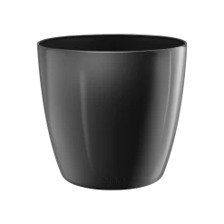 Bloempot Elho Brussels Diamond Rond 30cm - Metallic Zwart