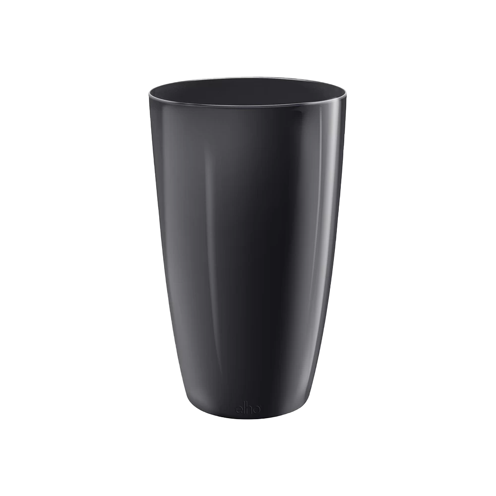Bloempot Elho Brussels Diamond Rond Hoog 32cm - Metallic Zwart 3 Bloempot Elho Brussels Diamond Rond Hoog 32cm - Metallic Zwart