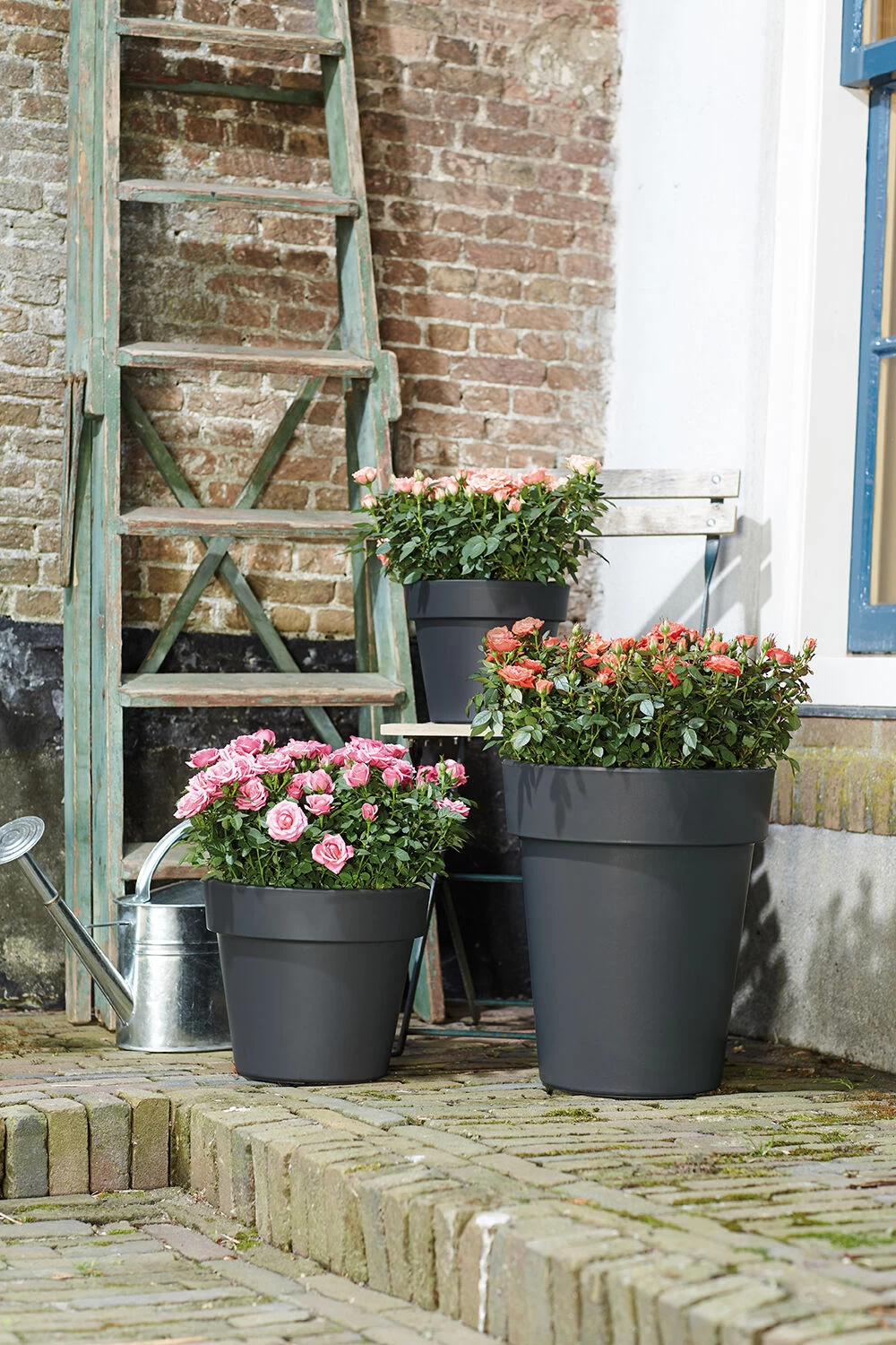 Bloempot Elho Green Basics Top Planter Hoog 35cm - Living Black 4 Bloempot Elho Green Basics Top Planter Hoog 35cm - Living Black - Afbeelding 2