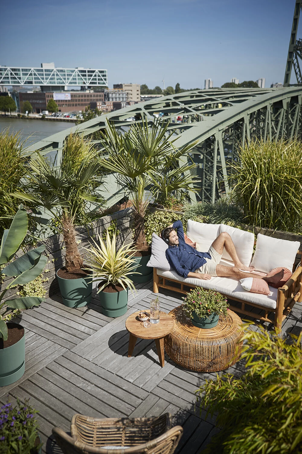 Elho Bloempot Greenville Rond 25cm - Bladgroen 4 Elho Bloempot Greenville Rond 25cm - Bladgroen - Afbeelding 2