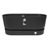 Bloembak Elho Greenville Terrace 80cm - Met Wielen - Living Black -Huisdecoratie greenville terrace trough 80cm wheels plantenbak living black 1 9
