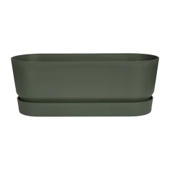 Bloembak Elho Greenville Terrace Long 50cm - Met Wielen - Bladgroen