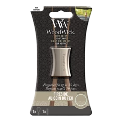 Woodwick Auto Reed Starter Kit Fireside - Auto Parfum