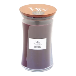 Woodwick Black Cherry Large Candle - Geurkaars
