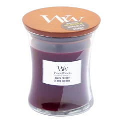 Woodwick Black Cherry Medium Candle - Geurkaars