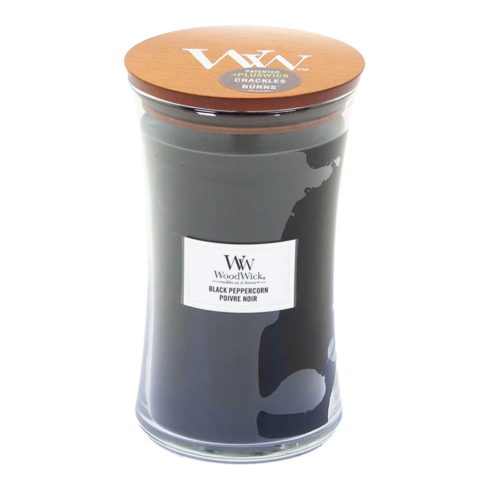 Woodwick Black Peppercorn Large Candle - Geurkaars