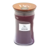 Woodwick Black Plum Cognac Large Candle - Geurkaars -Huisdecoratie woodwick black plum cognac large geurskaars 1 5
