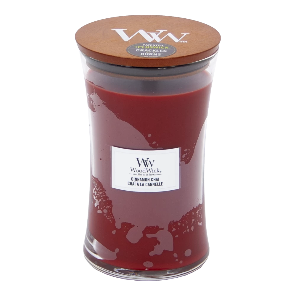 Woodwick Cinnamon Chai Large Candle - Geurkaars 3 Woodwick Cinnamon Chai Large Candle - Geurkaars