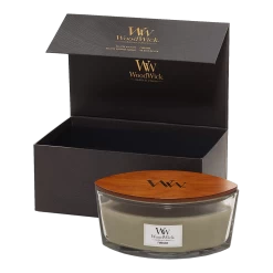 Woodwick Deluxe Gift Set Ellipse Candle Fireside - Geurkaars