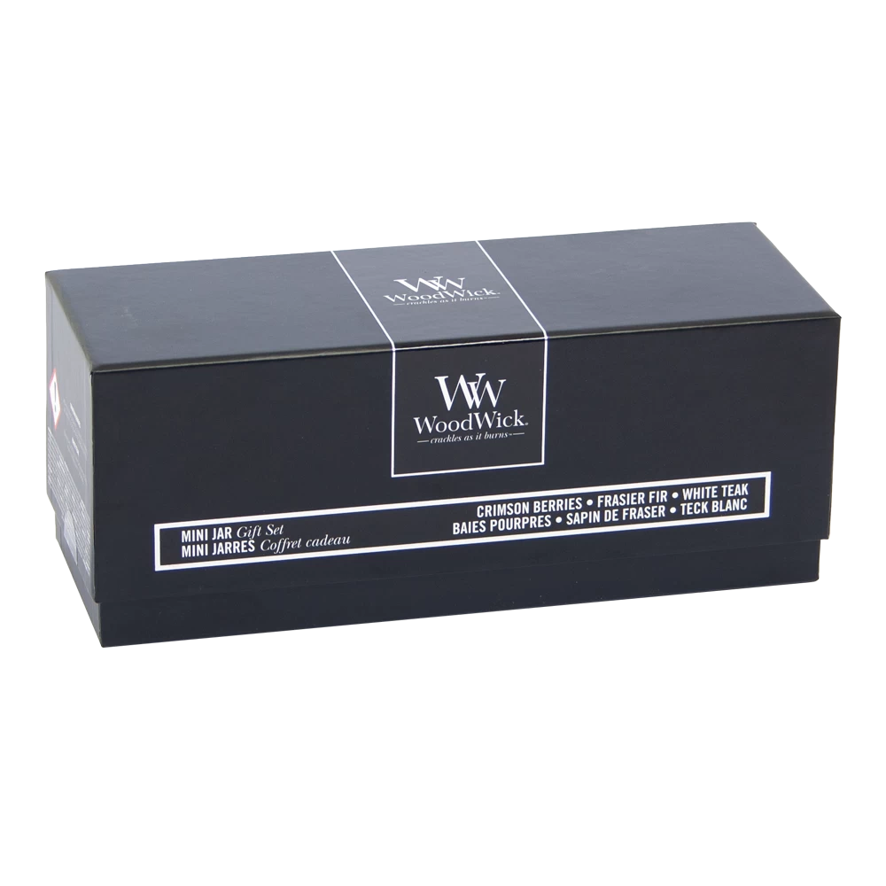 Woodwick Deluxe Gift Set Mini Jar Autumn/Winter - Geurkaars 4 Woodwick Deluxe Gift Set Mini Jar Autumn/Winter - Geurkaars - Afbeelding 2