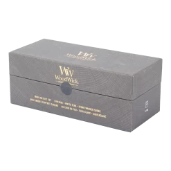 Woodwick Deluxe Gift Set Mini Jar Woody - Geurkaars -Huisdecoratie woodwick deluxe gift set mini jar woody geurkaars 2
