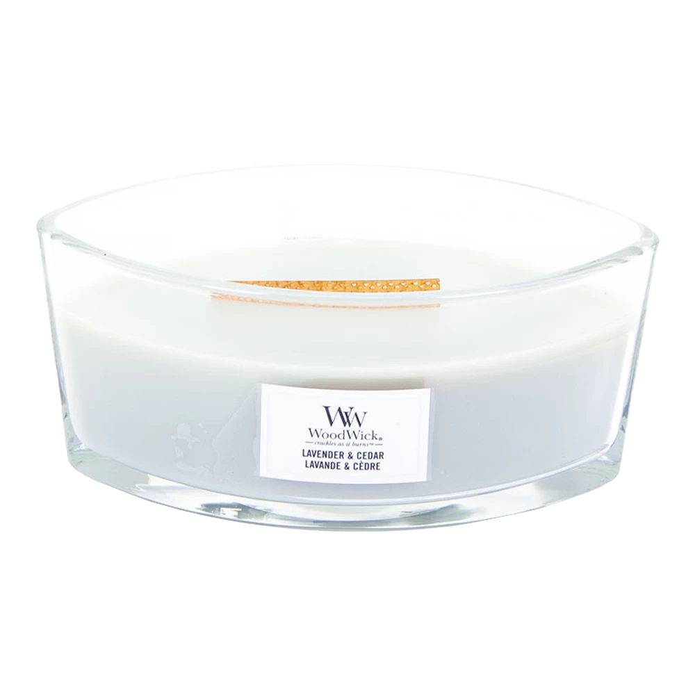 Woodwick Lavender & Cedar Ellipse Candle - Geurkaars 4 Woodwick Lavender & Cedar Ellipse Candle - Geurkaars - Afbeelding 2