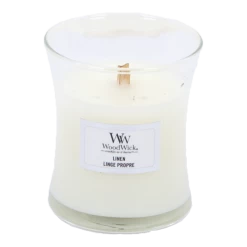 Woodwick Linen Medium Candle - Geurkaars 5 Woodwick Linen Medium Candle - Geurkaars -Huisdecoratie woodwick linen medium candle geurskaars 2 3