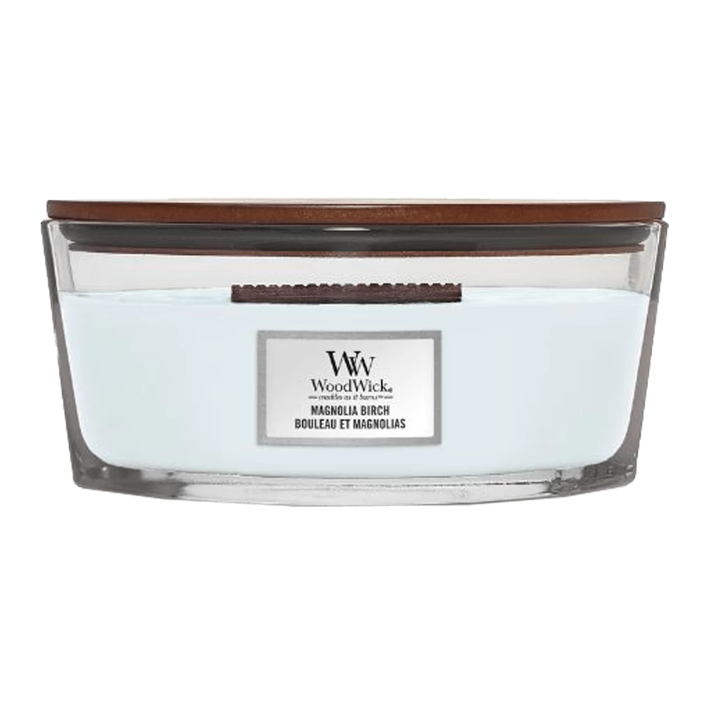 Woodwick Magnolia Birch Ellipse Candle - Geurkaars