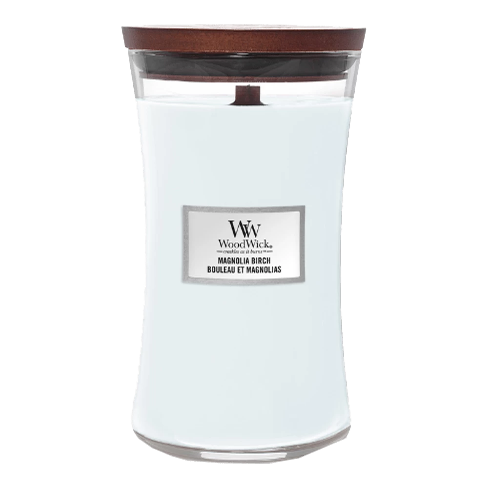 Woodwick Magnolia Birch Large Candle - Geurkaars
