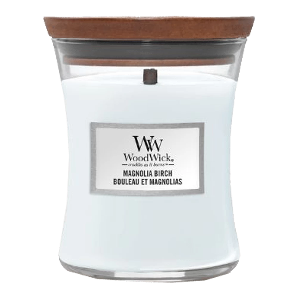 Woodwick Magnolia Birch Medium Candle - Geurkaars