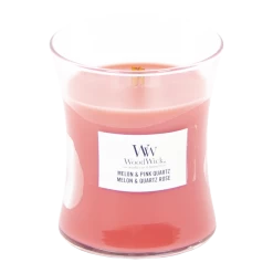 Woodwick Melon & Pink Quartz Mini Candle - Geurkaars -Huisdecoratie woodwick melon pink quartz mini candle geurskaars 2 3