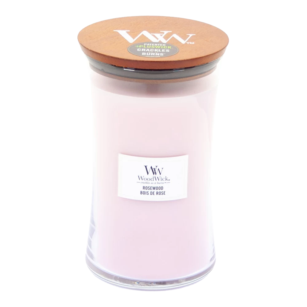 Woodwick Rosewood Large Candle - Geurkaars 2 Woodwick Rosewood Large Candle - Geurkaars