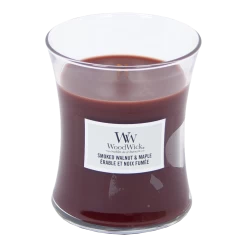 Woodwick Smoked Walnut & Maple Medium Candle - Geurkaars -Huisdecoratie woodwick smoked walnut maple medium candle geurkaars 2 1