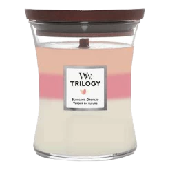 Woodwick Trilogy Blooming Orchard Medium Candle - Geurkaars