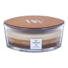 Woodwick Trilogy Cafu00e9 Sweets Ellipse Candle - Geurkaars -Huisdecoratie woodwick trilogy cafe sweets l candle geurskaars 1