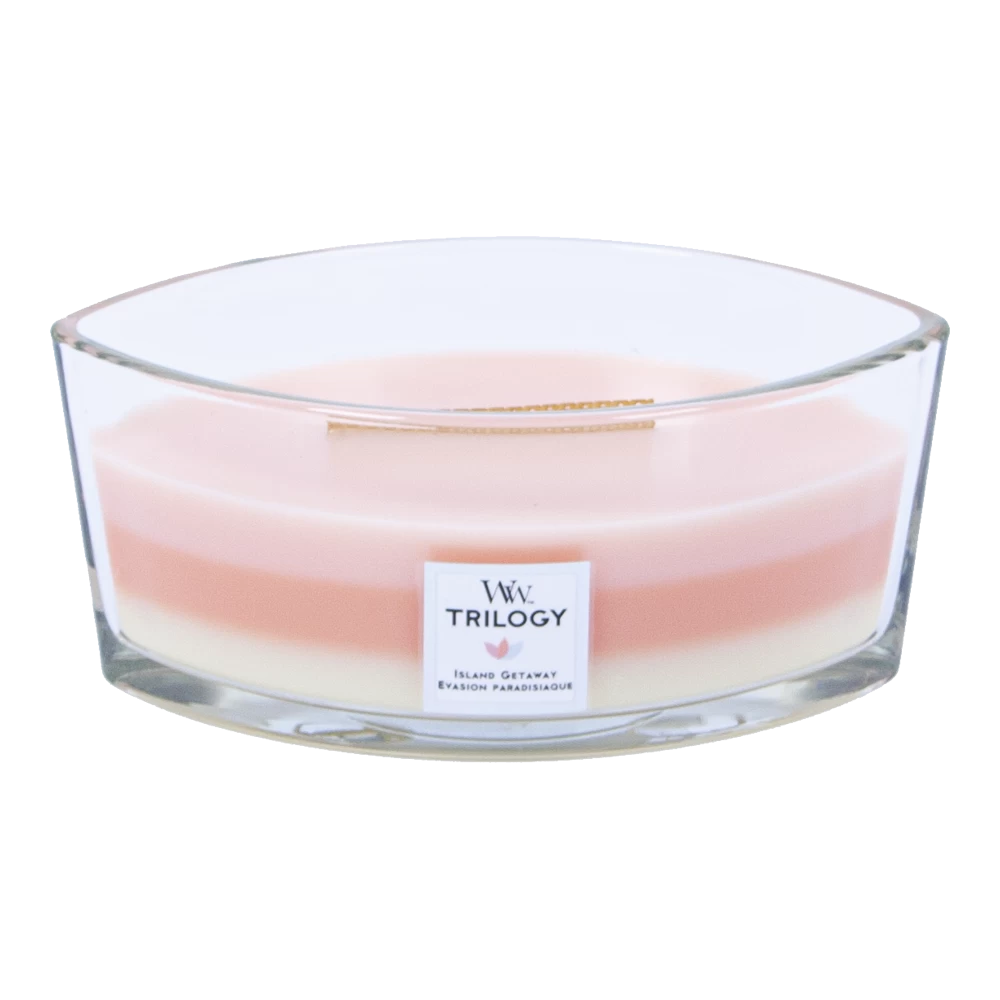 Woodwick Trilogy Island Getaway Ellipse Candle - Geurkaars 4 Woodwick Trilogy Island Getaway Ellipse Candle - Geurkaars - Afbeelding 2