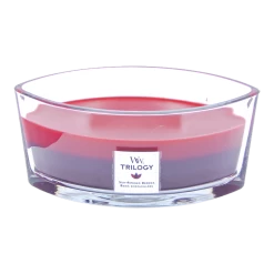 Woodwick Trilogy Sun Ripened Berries Ellipse Candle - Geurkaars -Huisdecoratie woodwick trilogy sun ripened berries l geurskaars 4 1