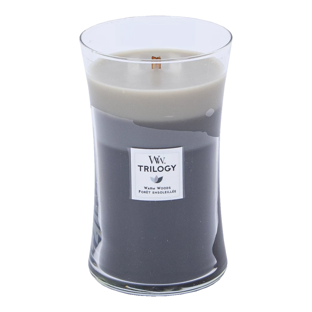 Woodwick Trilogy Warm Woods Large Candle - Geurkaars 4 Woodwick Trilogy Warm Woods Large Candle - Geurkaars - Afbeelding 2