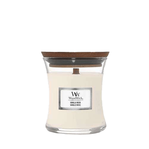 Woodwick Vanilla Musk Mini Candle - Geurkaars 3 Woodwick Vanilla Musk Mini Candle - Geurkaars