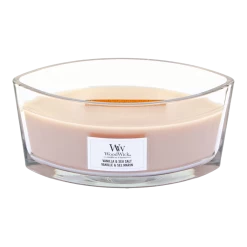 Woodwick Vanilla & Sea Salt Ellipse Candle - Geurkaars -Huisdecoratie woodwick vanilla sea salt l geurskaars 2 3