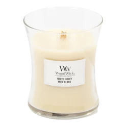 Woodwick White Honey Medium Candle - Geurkaars -Huisdecoratie woodwick white honey medium candle geurskaars 2 3