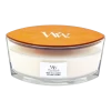 Woodwick White Tea & Jasmine Ellipse Candle - Geurkaars -Huisdecoratie woodwick white tea jasmine l candle geurskaars 1 4