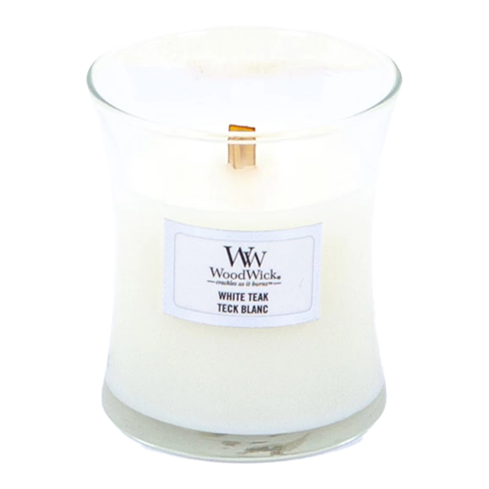Woodwick White Teak Mini Candle - Geurkaars 4 Woodwick White Teak Mini Candle - Geurkaars - Afbeelding 2