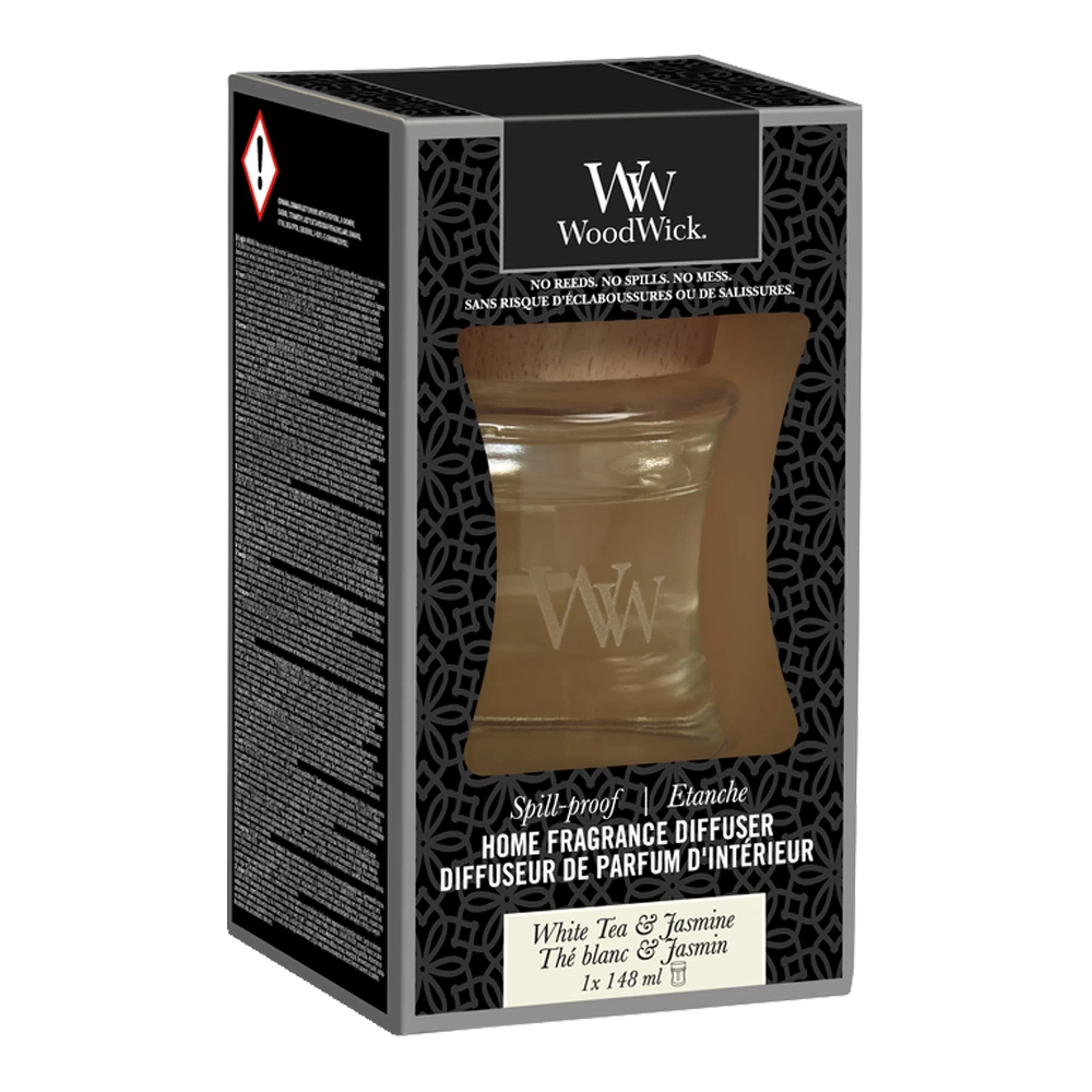 WoodWick WW White Tea & Jasmine Home Fragrance Diffuser 4 WoodWick WW White Tea & Jasmine Home Fragrance Diffuser - Afbeelding 2